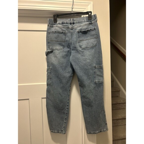 Women’s Size 11 30 Happily Gray Gabby Cotton Medium Wash Blue Denim Cargo Jeans - Picture 6 of 6